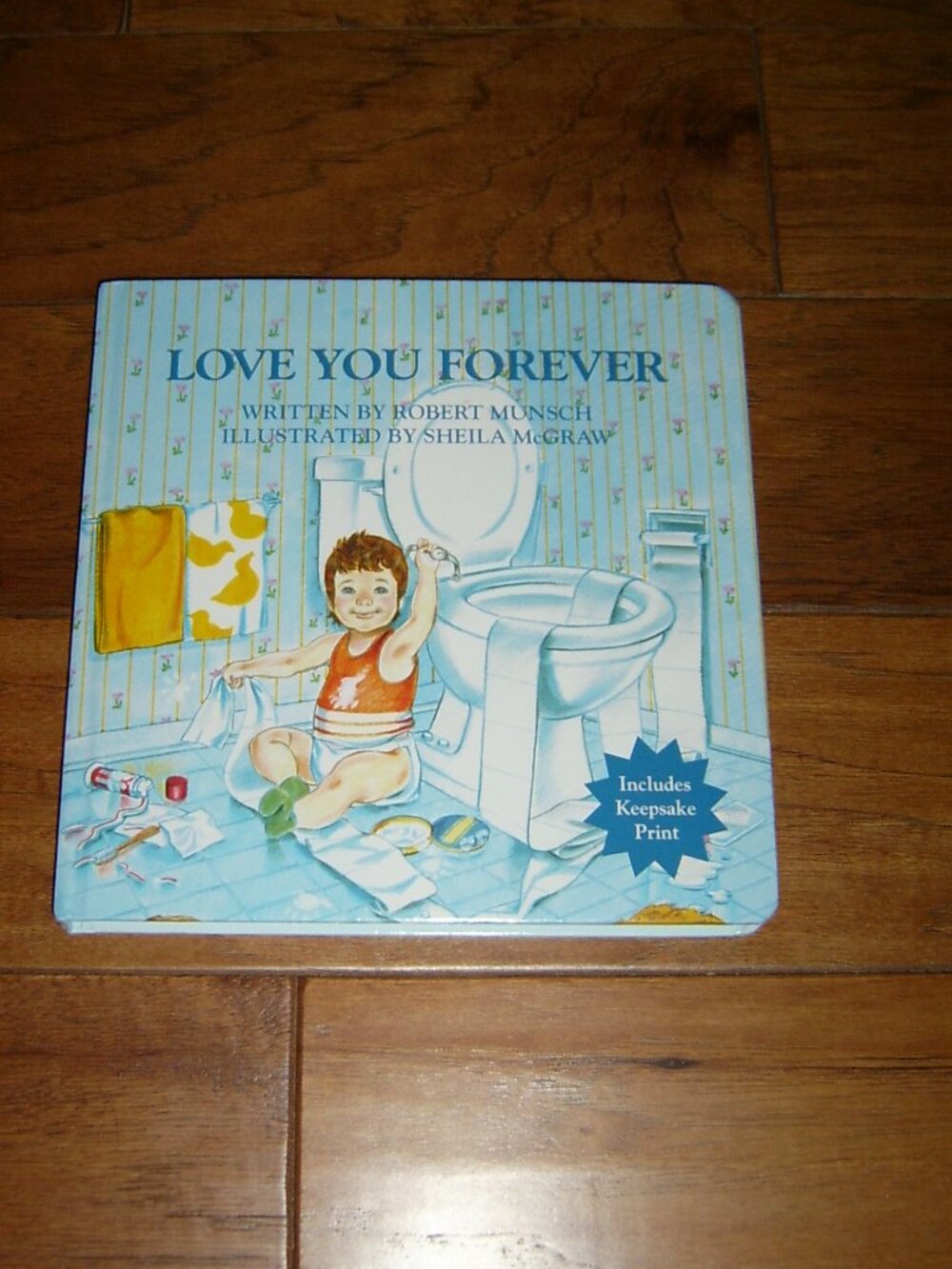 Love You Forever Board Book with Keepsake Print, VGUC